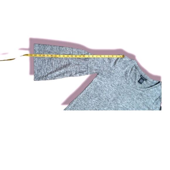 Chelsea & Theodore gray bell sleeve blouse - Picture 7 of 11